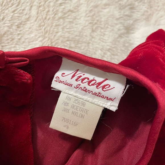 Vintage Boutique Red Velvet and Lace Christmas Dress - Picture 7 of 7